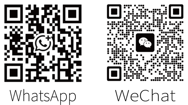WhatsApp and WeChat QR codes